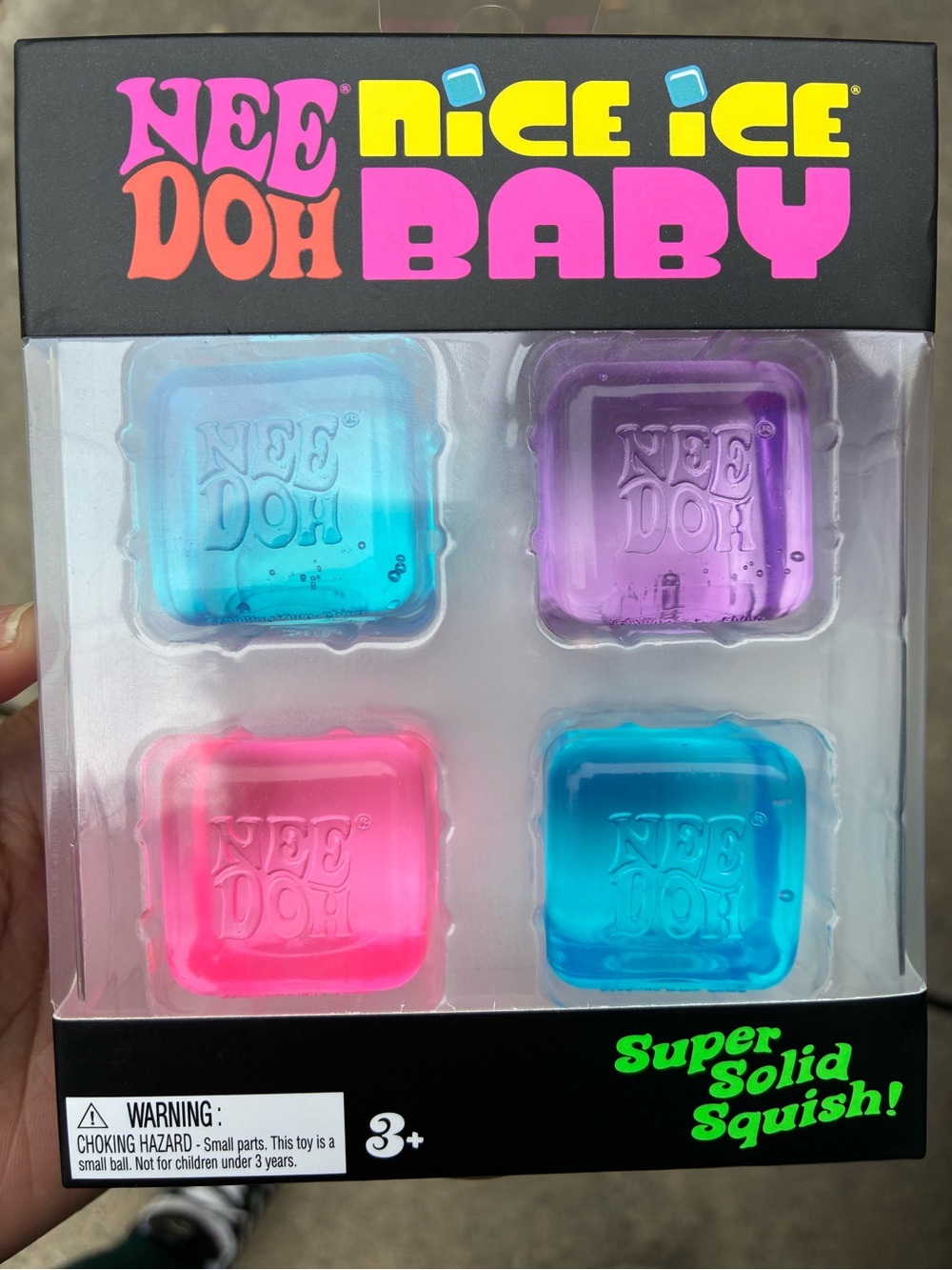 Nee Doh Nice Ice Baby Squishy Ice Cubes - Pink, Purple, Blue, Teal